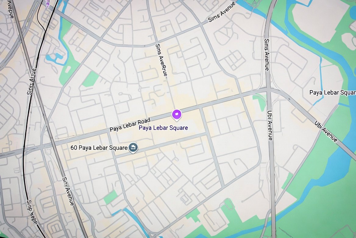 Map showing the location of Fitt Sporting at Paya Lebar Square in Singapore.